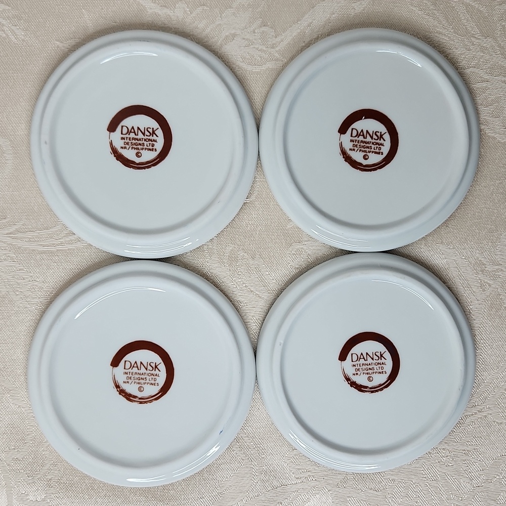 Dansk handpainted coasters fruit set of 4 - Picture 3 of 5